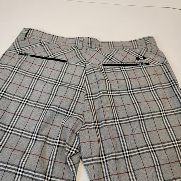 Tailored Recreation Premium Plaid Trouser Pants Black Gray SIZE 35-28 - Picture 15 of 15